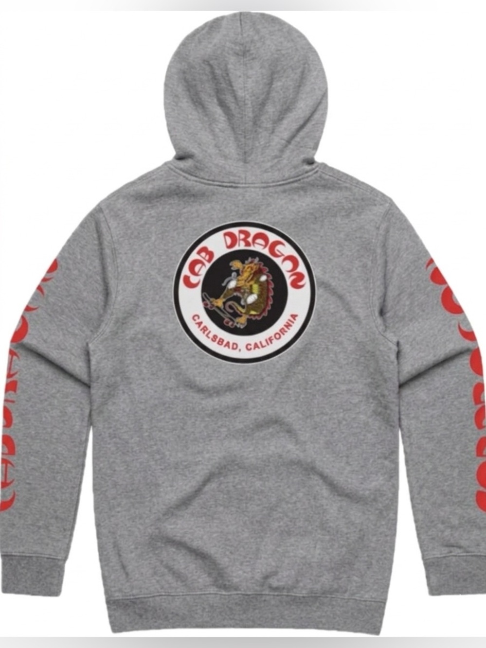 Iconic Steve Caballero Heather Gray Dragon Hoodie Limited Run Sweatshirt Size M